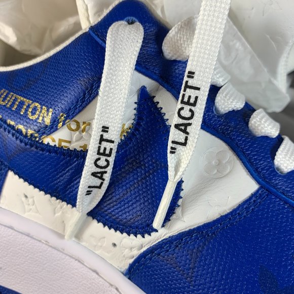 Nike X Louis Vuitton Air Force 1 Monogram Sneakers Men 8 Virgil Abloh 2022 AF1 - Picture 9 of 17